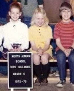 Gwen Streeter, nee Sutherland, center, in her fifth-grade class photo, 1972-73. Robert Whale photo