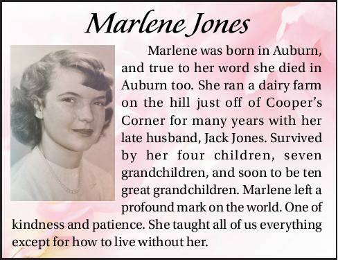 Marlene Jones | Obituary