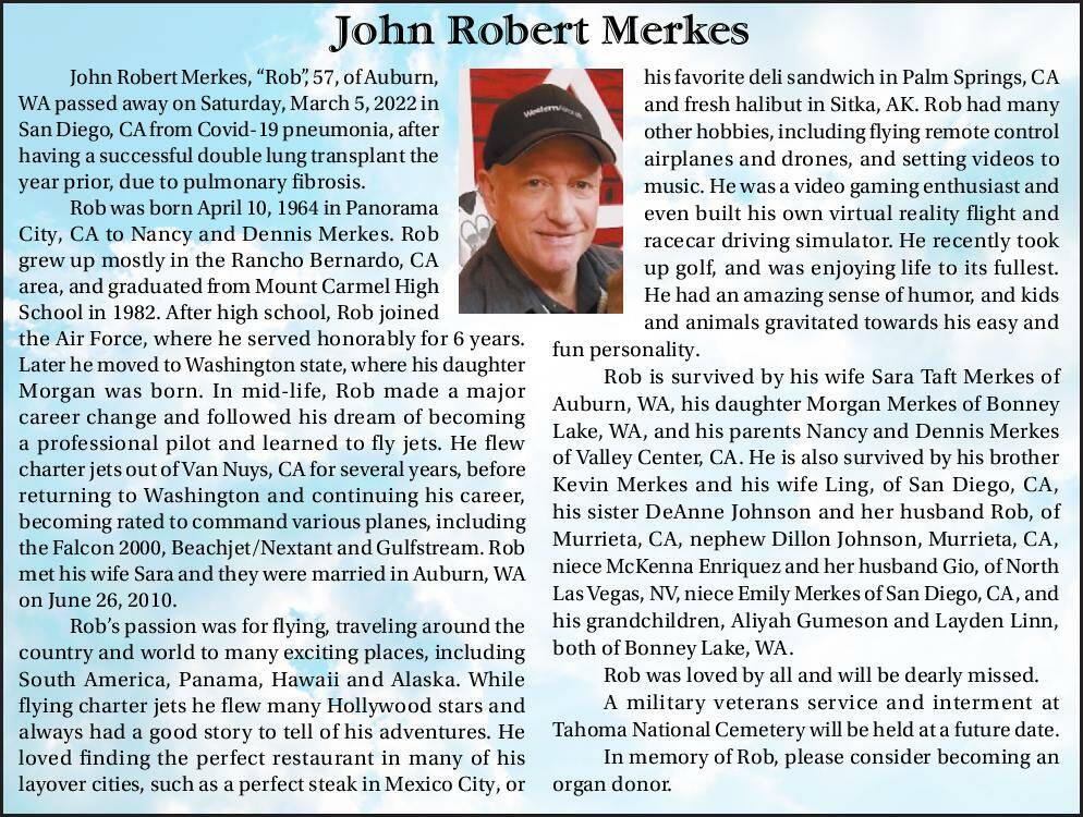 John Robert Merkes | Obituary