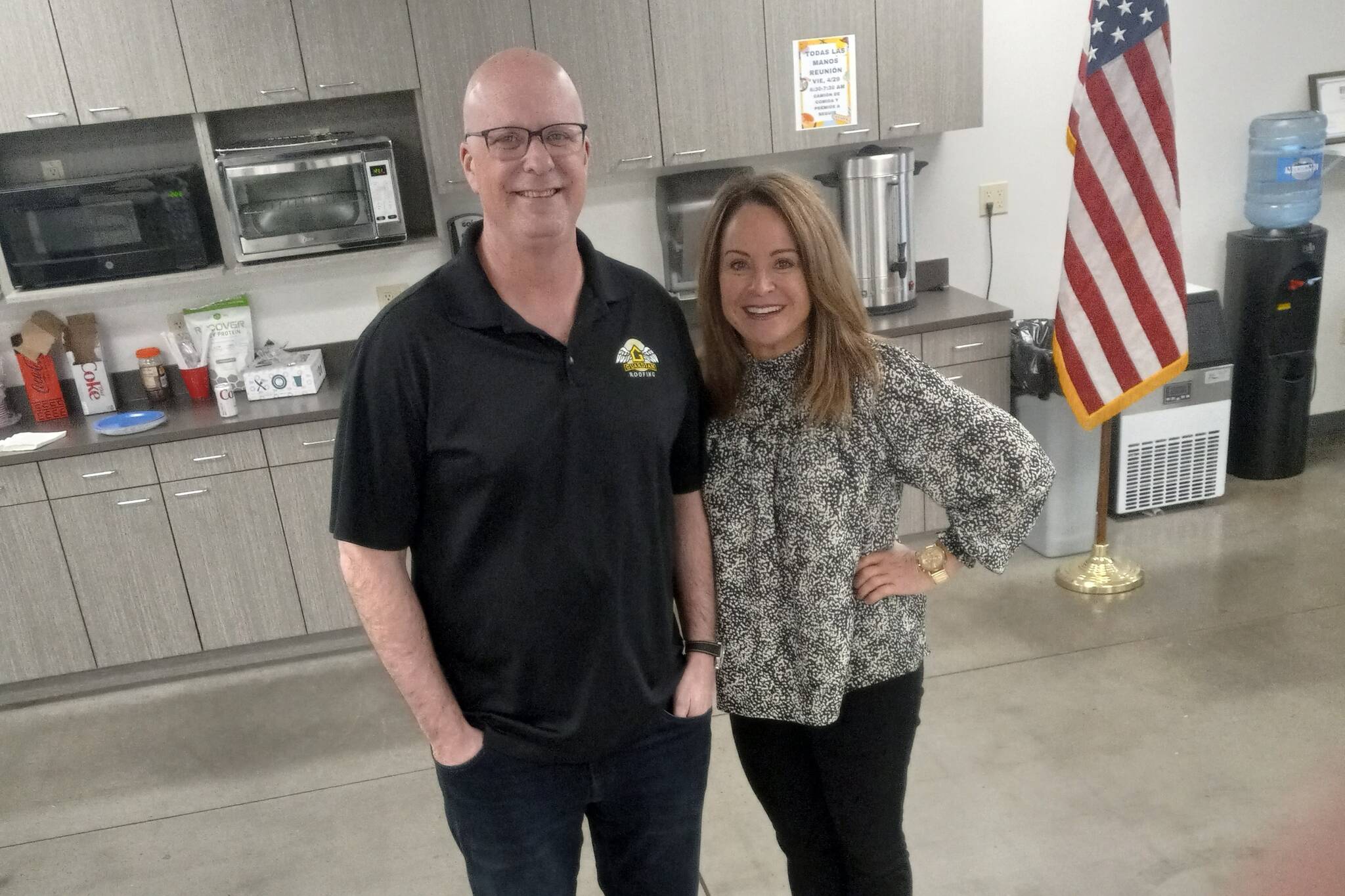 Matt and Lori Swanson have brought their business, Guardian Roofing, a long way from its founding in 2005, adding more than 100 employees to the roster and to sales of more than $20 million in 2021. Photo by Robert Whale, Auburn Reporter