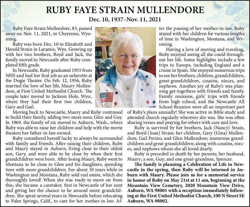 Ruby Faye Strain Mullendore | Obituary