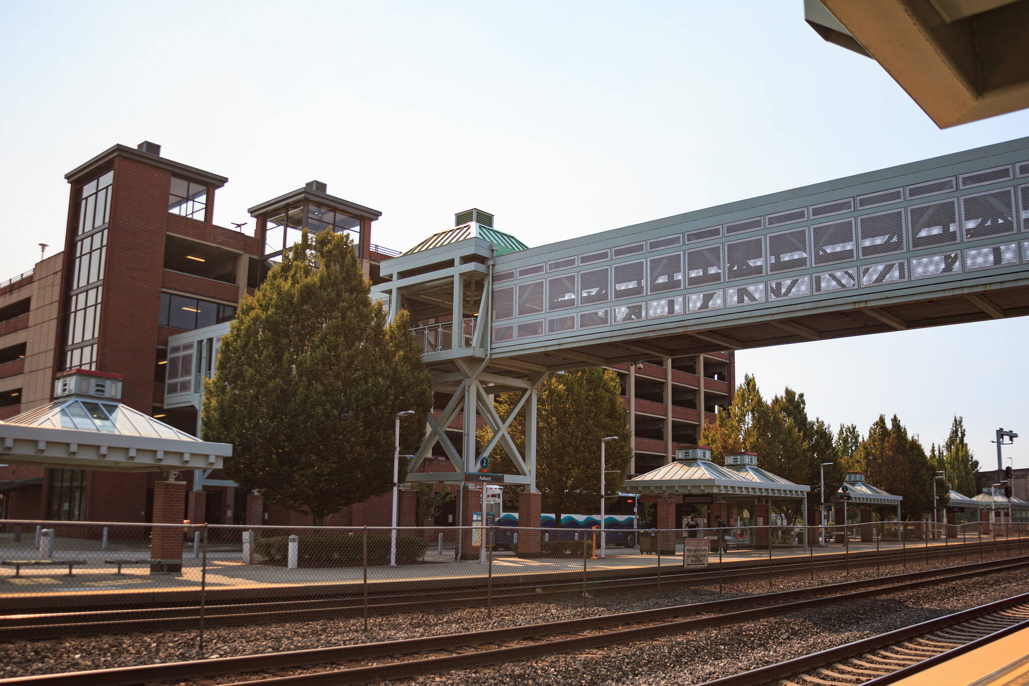 Auburn Station’s existing parking garage. Photo by Henry Stewart-Wood/Sound Publishing