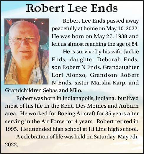 Robert Lee Ends | Obituary