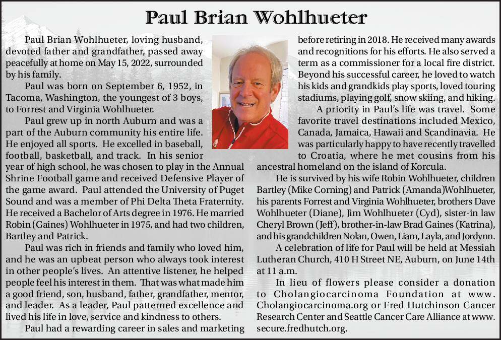 Paul Brian Wohlhueter | Obituary