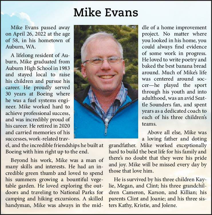 Mike Evans | Obituary