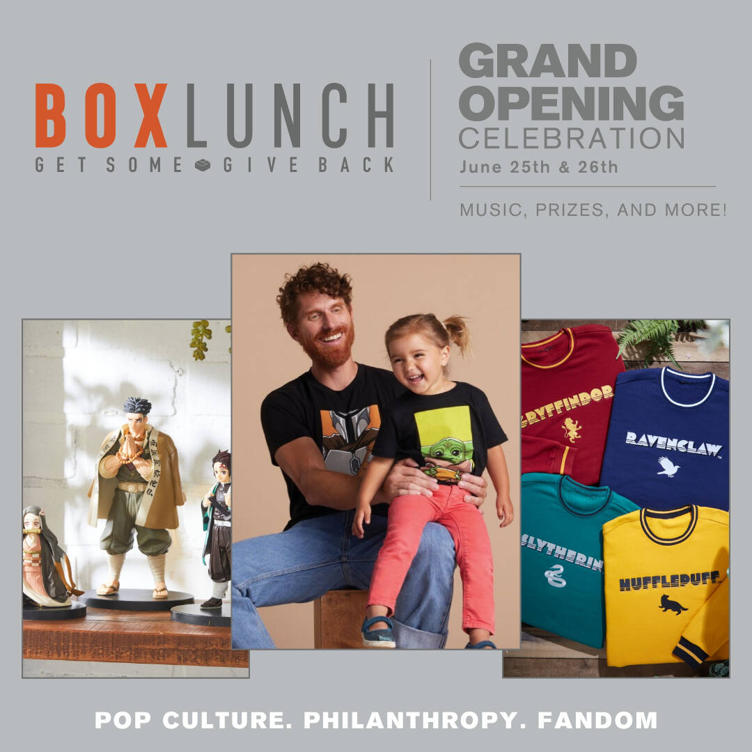 The civic-minded specialty retailer BoxLunch opened on June 25 at The Outlet Collection | Seattle.