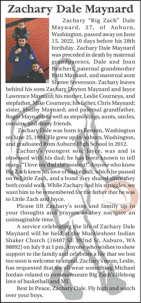 Zachary Dale Maynard | Obituary