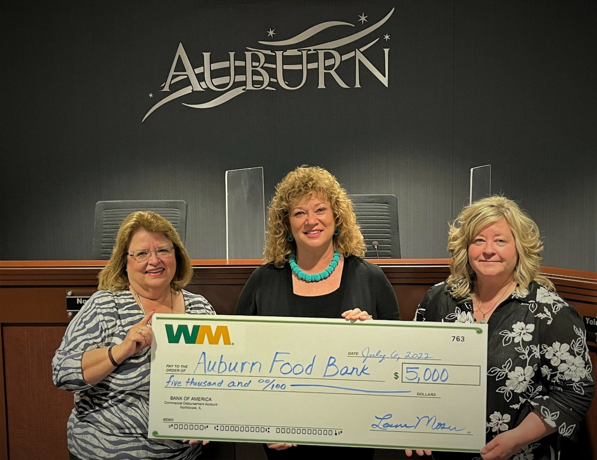 Waste Management donates 5,000 to Auburn Food Bank Auburn Reporter