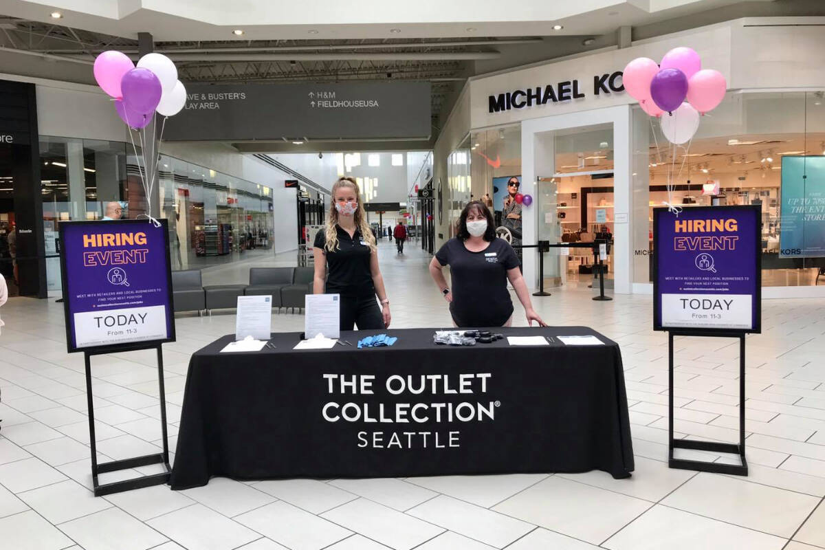 From noon to 3 p.m., July 16, businesses from all around South King County will set up inside of the the Outlet Collection Seattle, while many retailers will also take applications and offer on-site interviews in front of their stores.