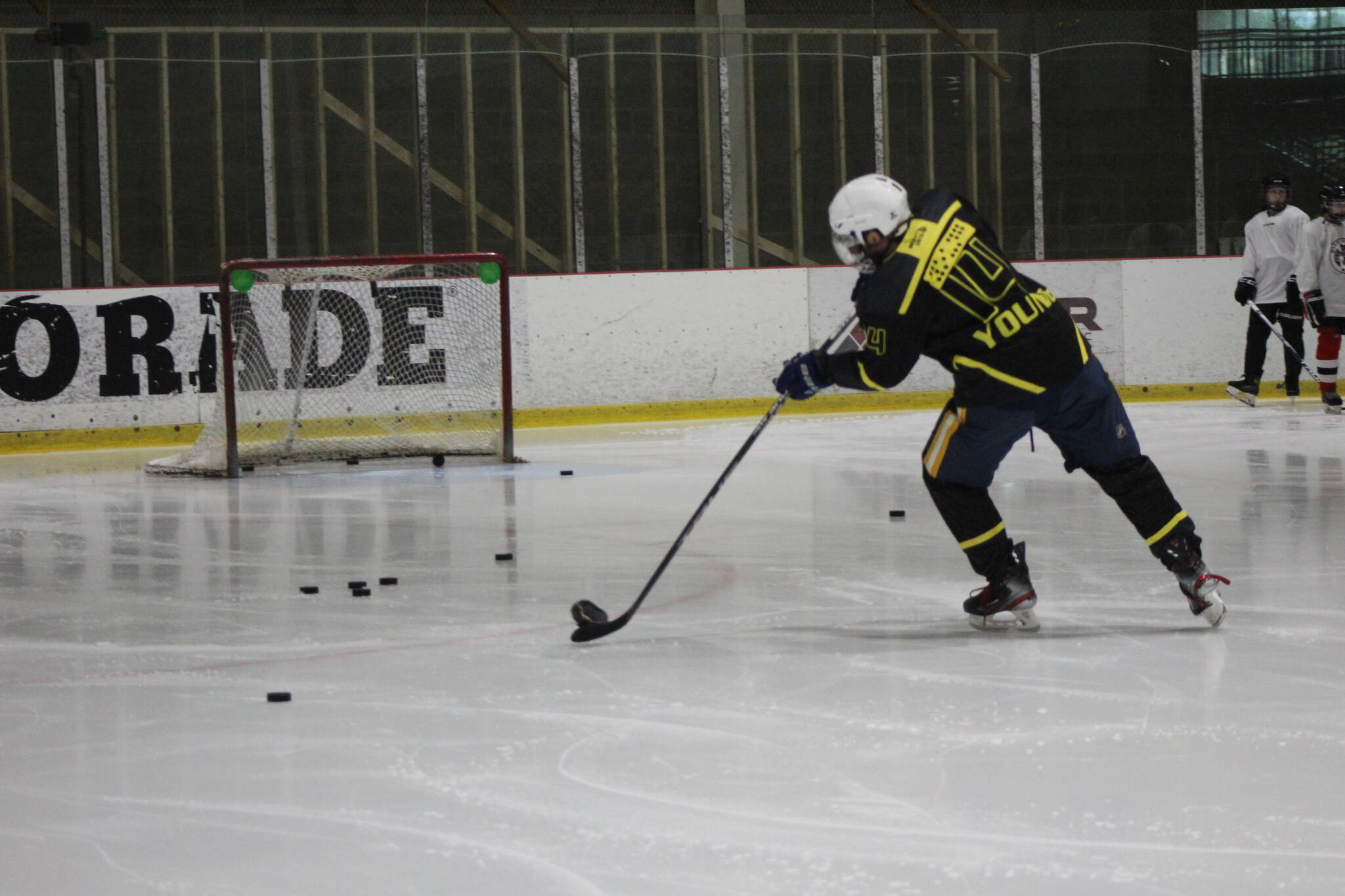 Adam Young is a mostly self-taught hockey player who learned to play the game by watching the position of the players instead of the puck. Photo by Bailey Jo Josie/Sound Publishing