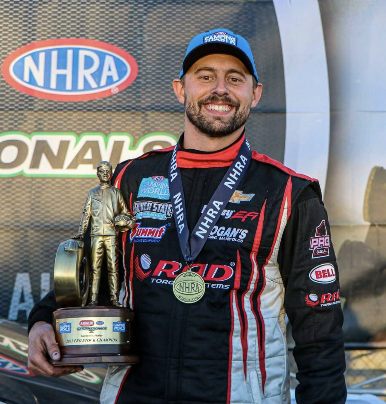 Photo courtesy of Dana Glenn
Dallas Glenn holds his trophy from his win in Gainesville, Florida, in March 2022.
