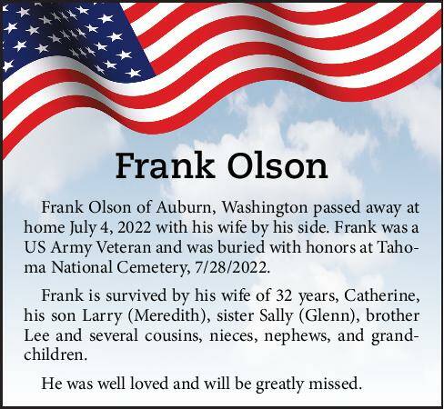 Frank Olson | Obituary