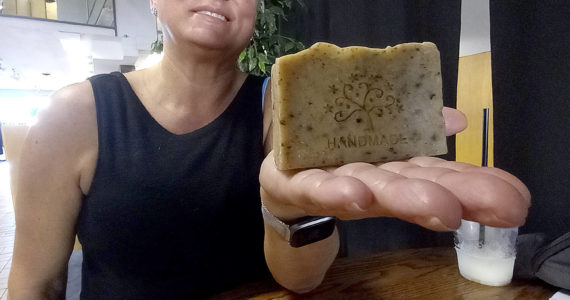 Robert Whale, Auburn Reporter
Shari Nirschl, owner of Bubbles & Beauty Boutique, displays a bar of her handmade goat milk soap.