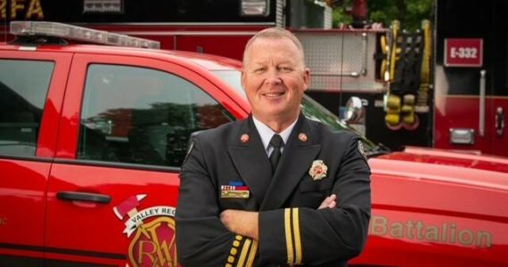 VRFA Battalion Chief Pete Connell retired on July 20, closing out 29 years of fire service to the community. Courtesy photo, VRFA.