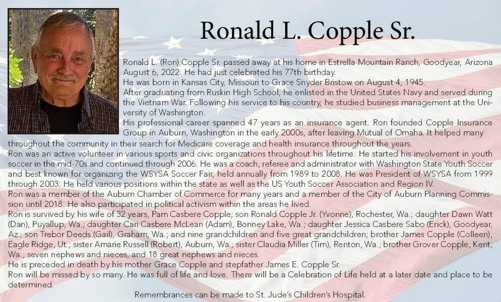 Ronald L. Copple Sr. | Obituary