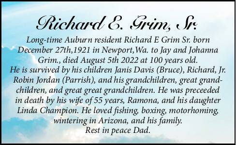 Richard E. Grim, Sr. | Obituary