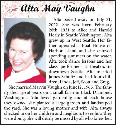 Alta May Vaughn | Obituary