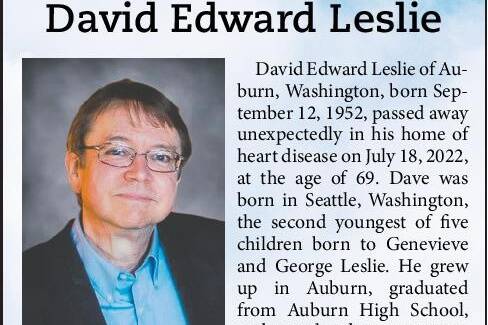 David Edward Leslie | Obituary