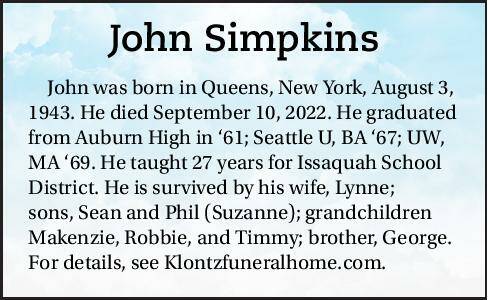 John Simpkins | Obituary
