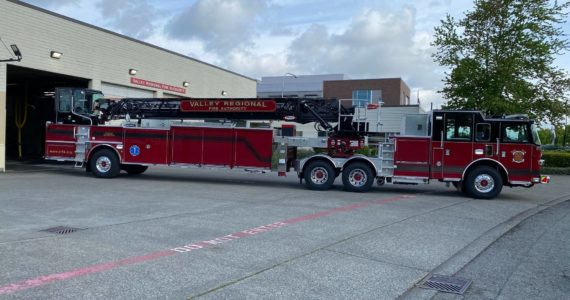 Photo courtesy of VRFA
The Valley Regional Fire Authority’s new ladder truck, pictured here, arrived in Auburn this past May.