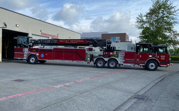 Photo courtesy of VRFA
The Valley Regional Fire Authority’s new ladder truck, pictured here, arrived in Auburn this past May.