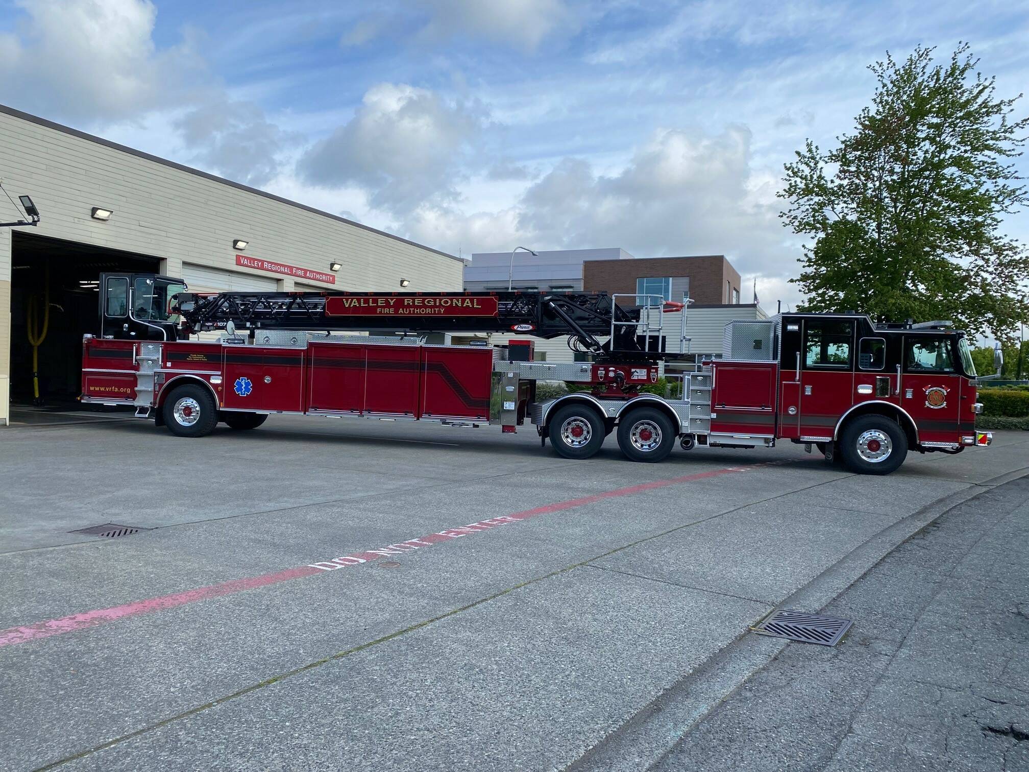 Photo courtesy of VRFA
The Valley Regional Fire Authority’s new ladder truck, pictured here, arrived in Auburn this past May.