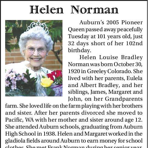 Helen Norman | Obituary