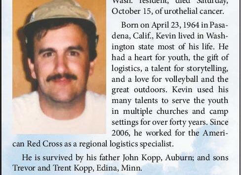 Kevin Wendell Kopp | Obituary