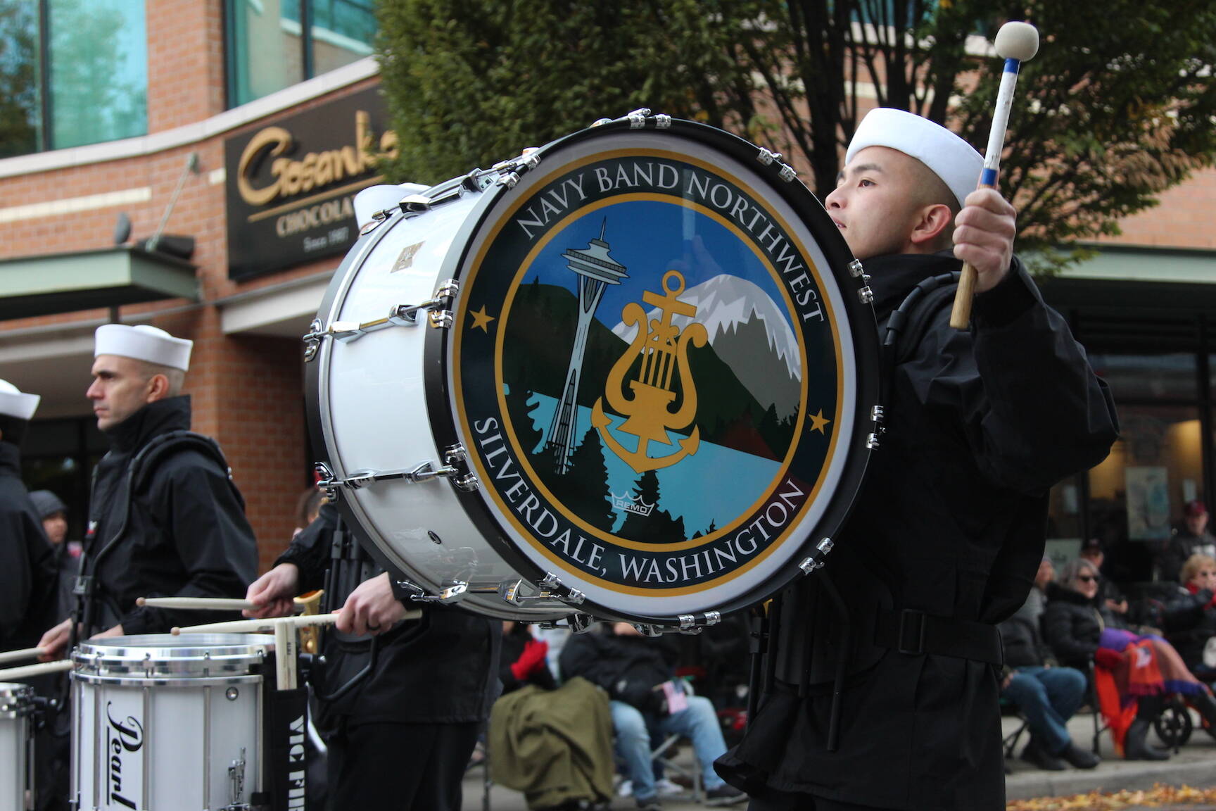The Navy Band of the Northwest keeps the beat of the parade lively. Photo courtesy of the City of Auburn