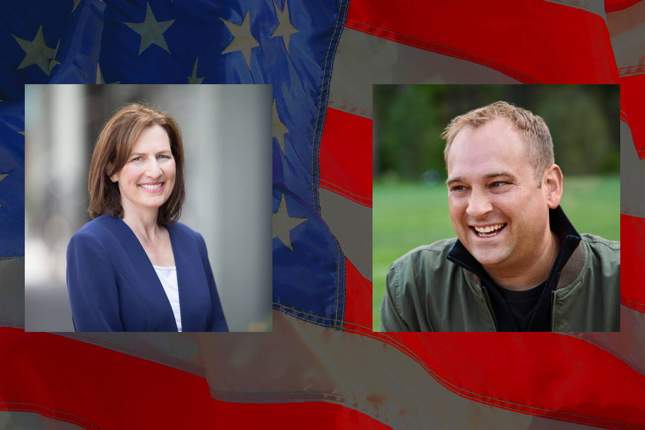 Kim Schrier (D) and Matt Larkin (R). Courtesy photos