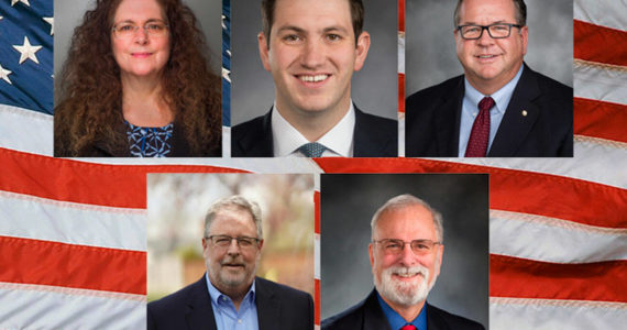 Challenger Holly Stanton and her opponent Rep. Drew Stokesbary, R-31, Rep. Eric Robertson, R-31, and challenger Chris Vance and his opponent, Sen. Phil Fortunato.