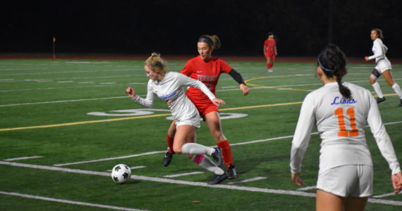 Senior Lyla Merte at Edmonds Stadium against Mountlake Terrace.