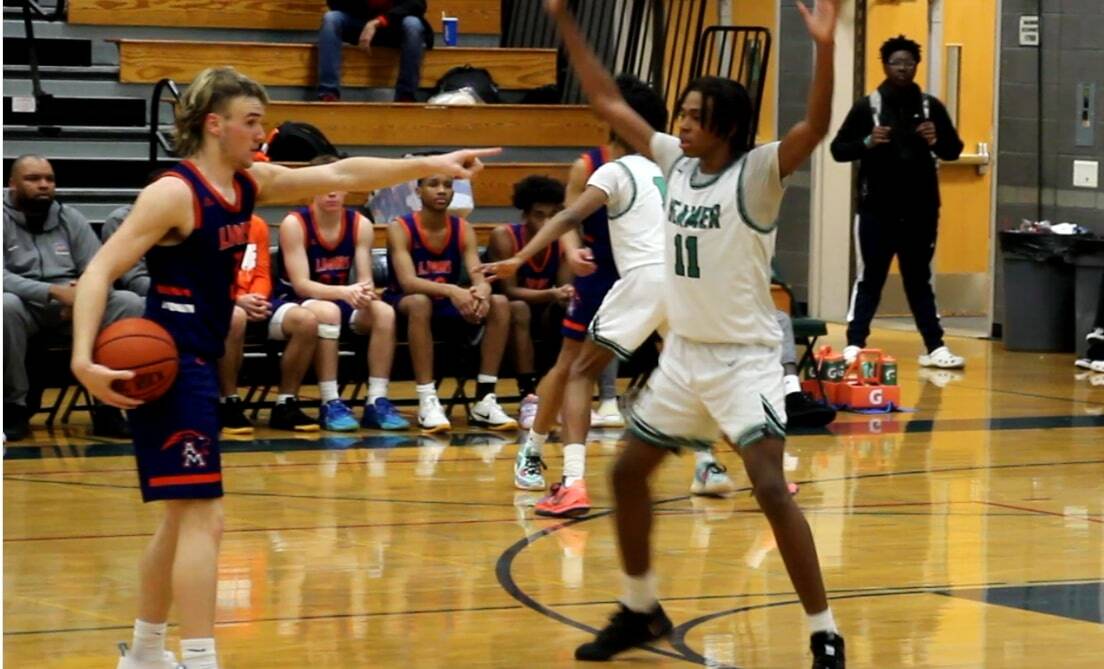 Senior Ryder Alfey conducting the offense in the win against Todd Beamer. Jay O’Neill/ The Reporter