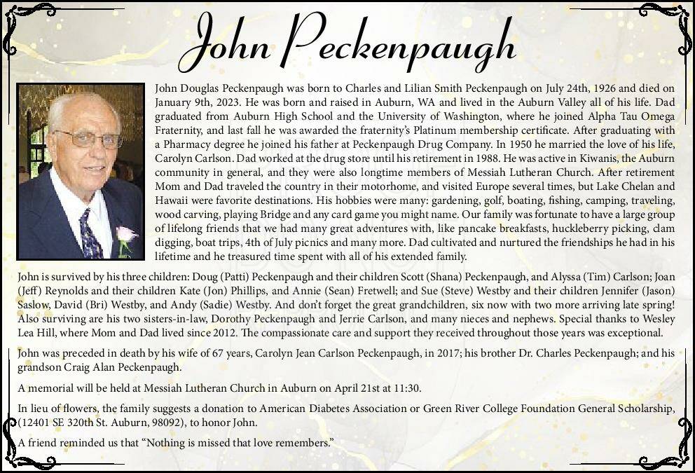 John Peckenpaugh | Obituary