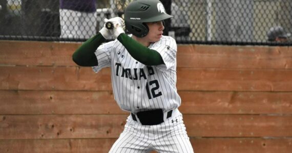 Auburn leadoff hitter ready to go during their jamboree. Ben Ray / The Reporter