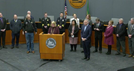 Local, region, and state leaders and advocates celebrate the announcement of Kirkland’s new crisis care center. (Courtesy of City of Kirkland)