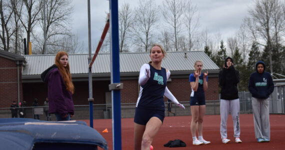 Sophie Danielson takes aim on the high jump. Ben Ray / The Reporter