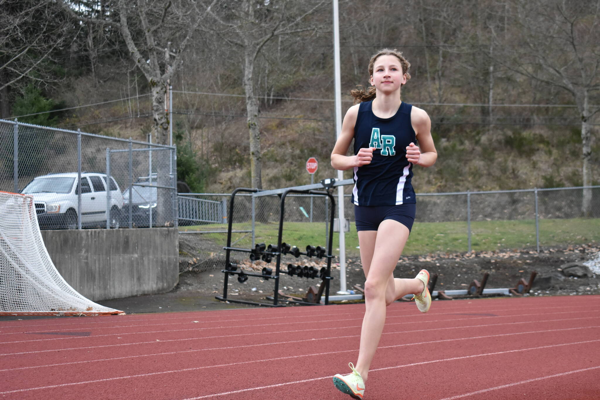 Auburn Riverside runner in a long distance run. Ben Ray / The Reporter