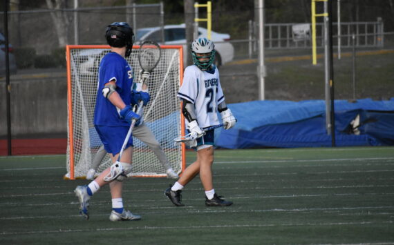 Riverside defender Alex Park eyes down the Stadium offensive player. Ben Ray / The Reporter