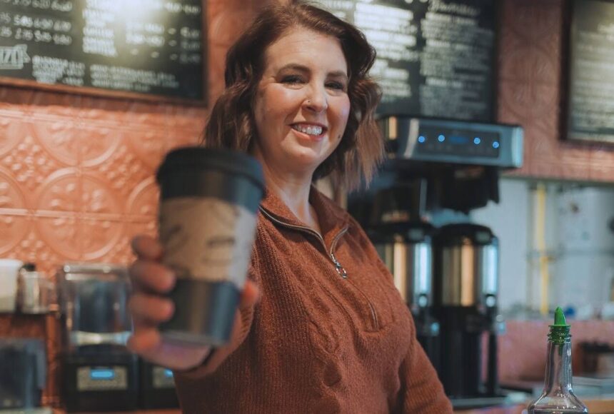 <p>Amy Skogen, owner of Amy’s Cookies, is the new owner of PNW Coffee on the northeast corner of the Sound Transit parking garage. Photo courtesy of Rachelle Lynn</p>