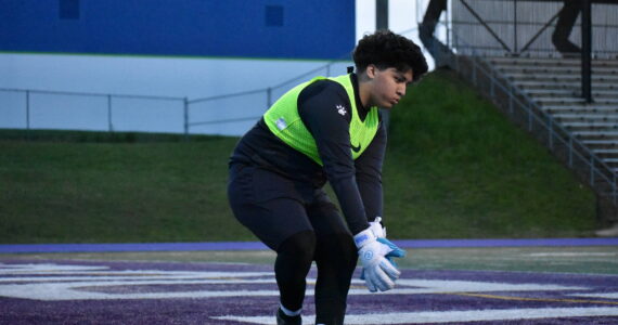 Lions goalkeeper Jonathan Ochoa-Felix makes an easy stop on in the first half. Ben Ray / Sound Publishing