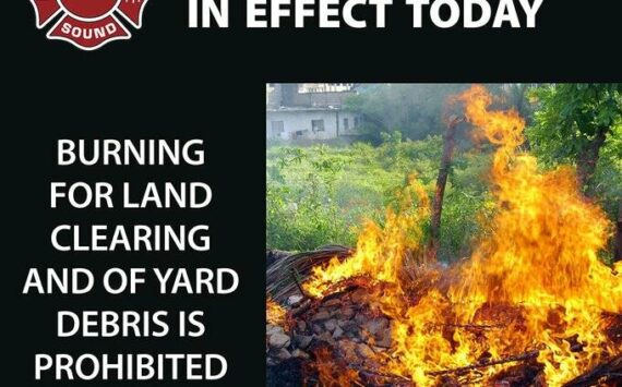 Stage 1 Burn Ban includes the prohibition of burning for land clearing and yard debris. Image courtesy of Puget Sound Fire.