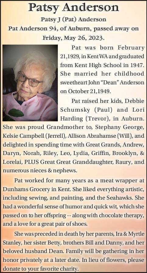 Patsy Anderson | Obituary
