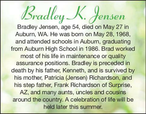 Bradley K. Jensen | Obituary
