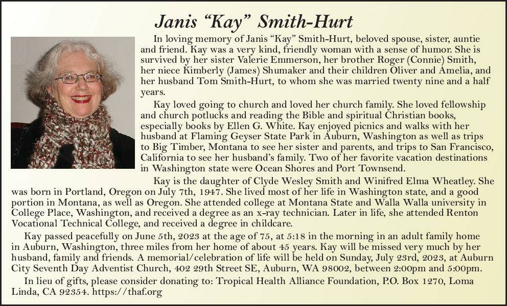 Janis "Kay" Smith-Hurt | Obituary