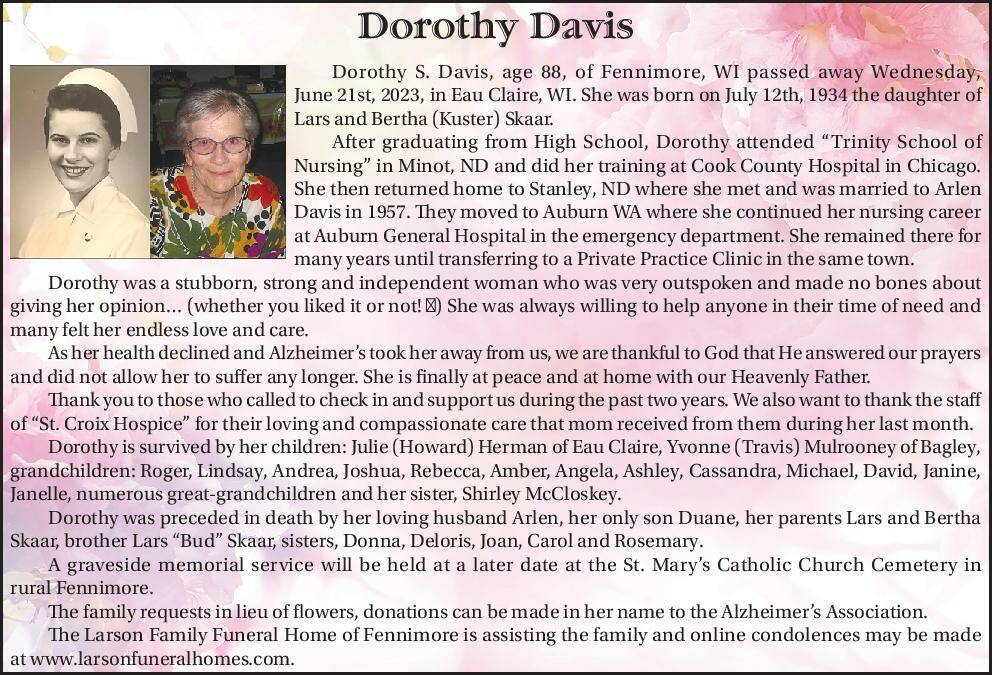 Dorothy Davis | Obituary