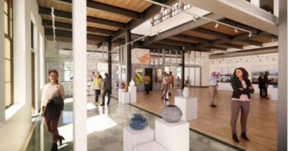 Courtesy Photo
An artist’s image of the first floor of the Postmark Center for the Arts, which will open at 20 Auburn Avenue after a 3-year-long renovation.