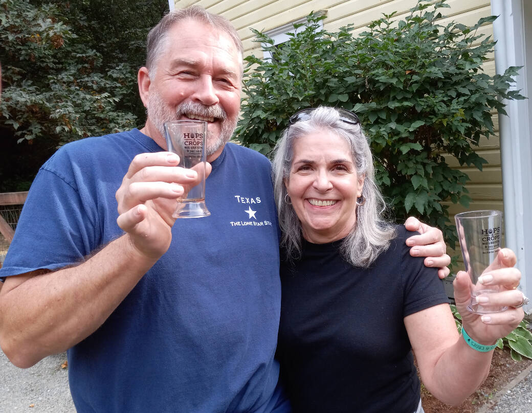 Auburn residents Lenny and Kathi Wiuff were among those who attended last year's Hops and Crops Festival. Photo by Robert Whale/Auburn Reporter