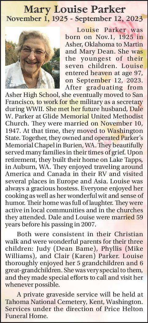Mary Louise Parker | Obituary