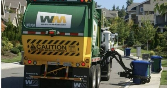 Photo courtesy City of Auburn
A Waste Management hauler on the job.